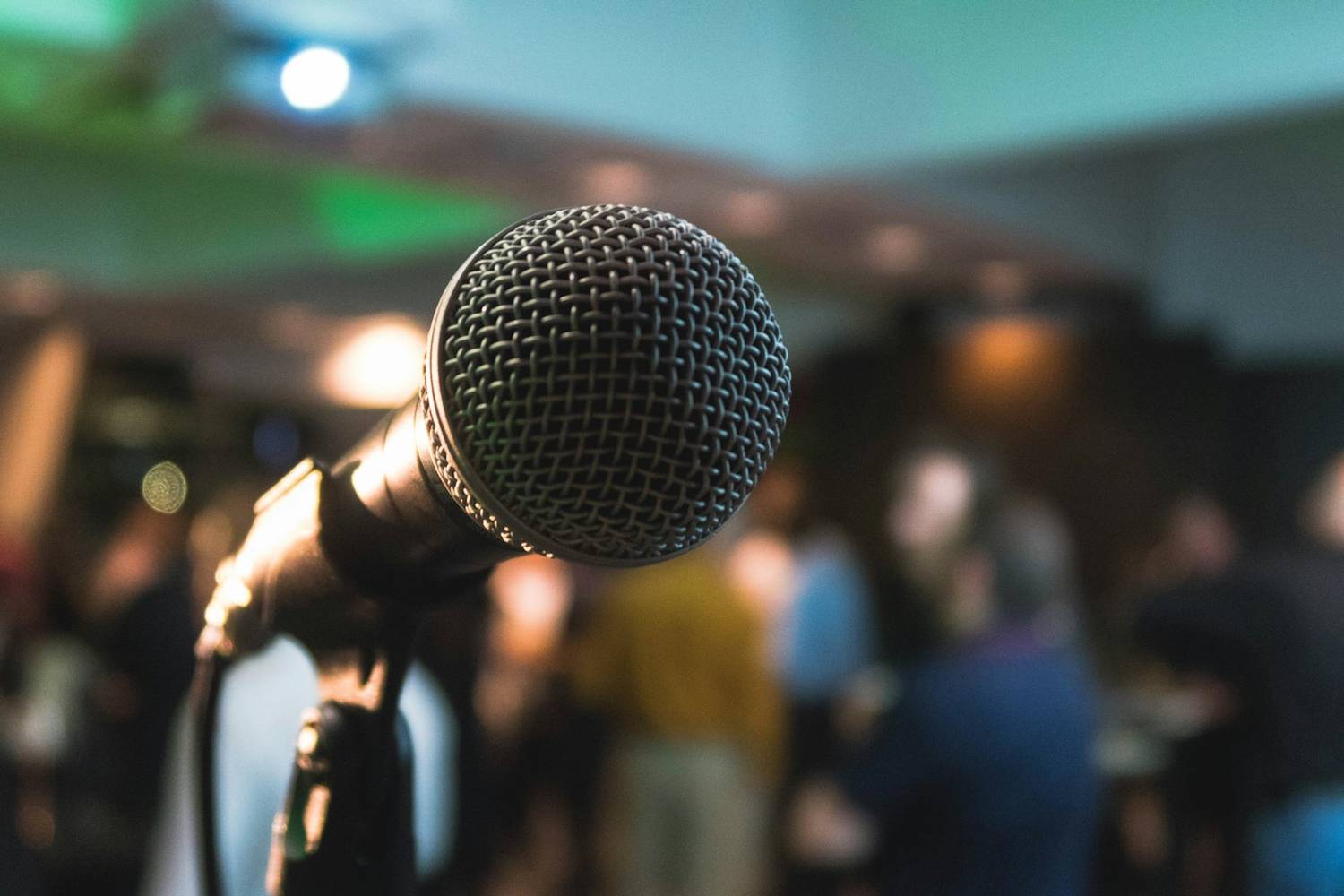 A speaker before an audience